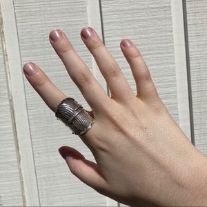 Sterling Silver Leaf Ring